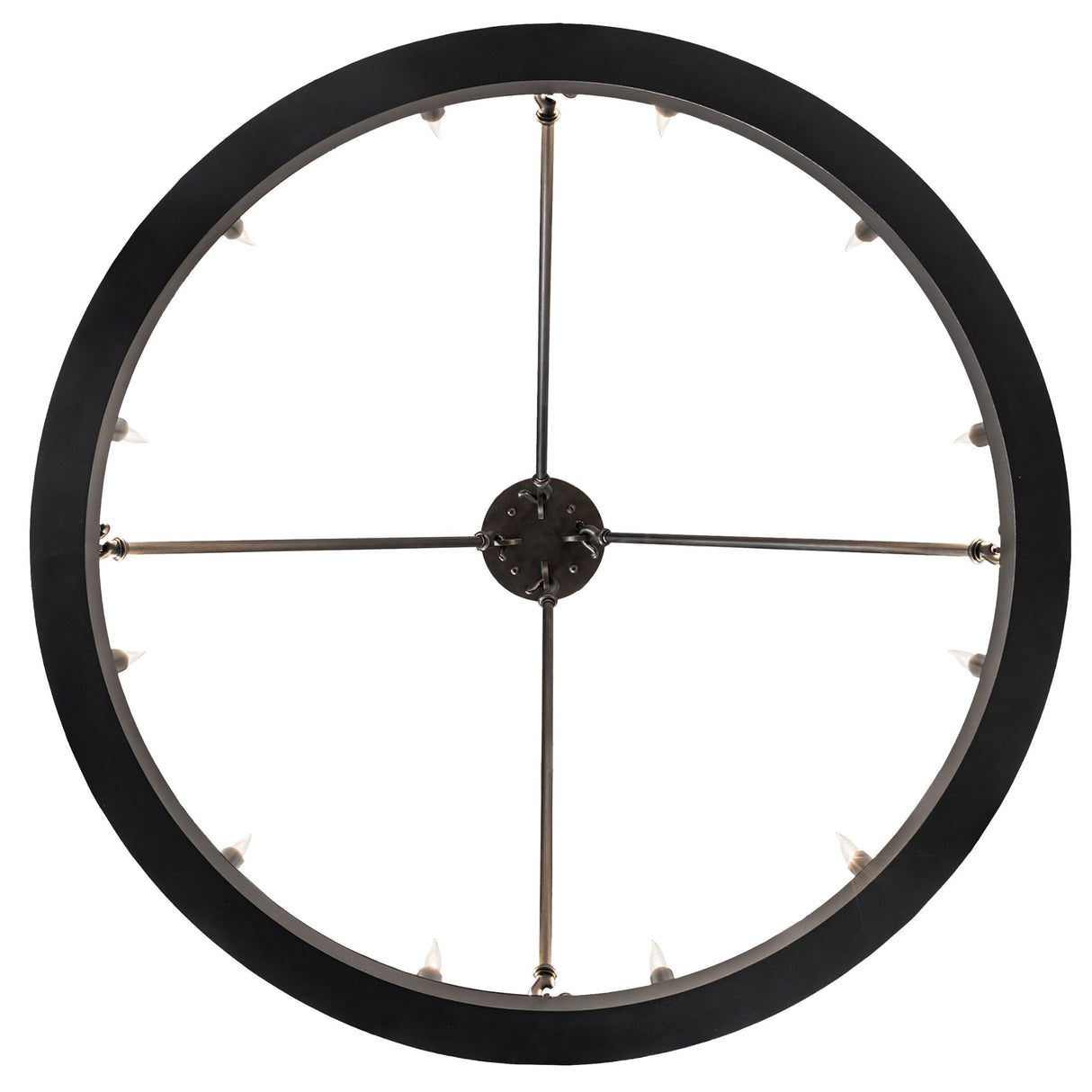 Bottom view of ring chandelier circular layout.