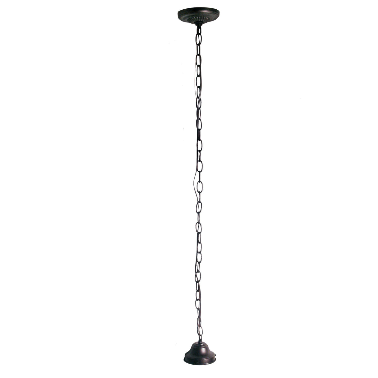 Mahogany Bronze pendant light holder with a 4-inch fitter, wire, and canopy.