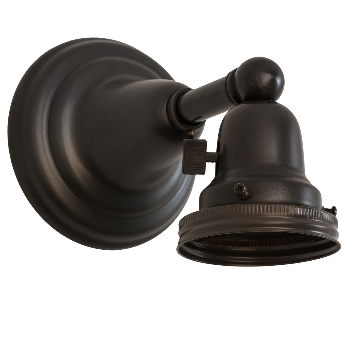 Close-up view of the Mason Jar Wall Sconce in Craftsman Brown finish.
