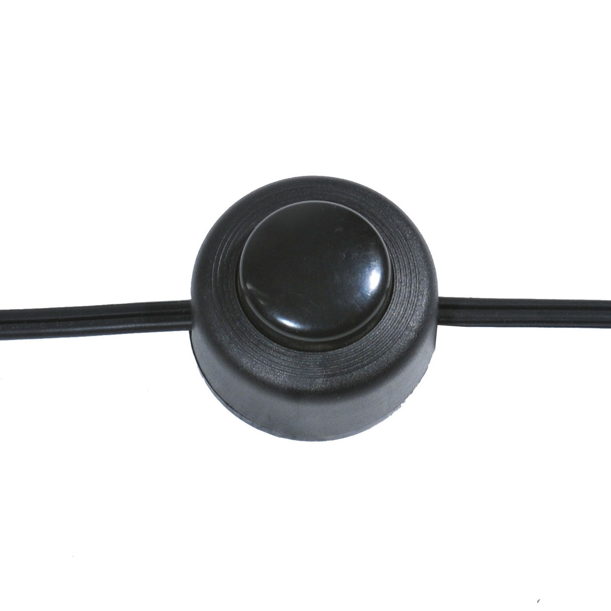 Round black foot switch for the Mica Torchiere lamp.