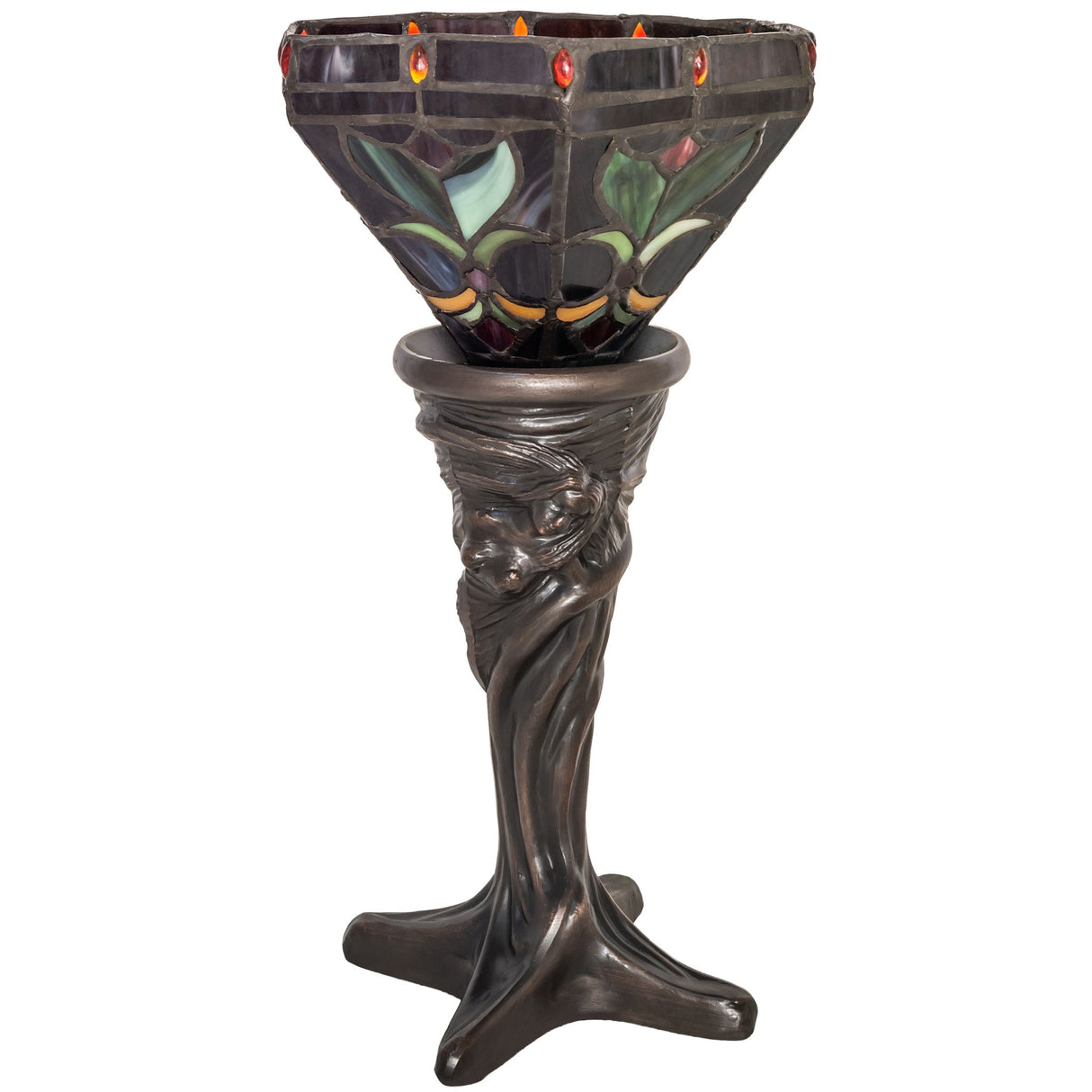 Detailed view of the artistic sculpted base of the Middleton Mini Lamp.