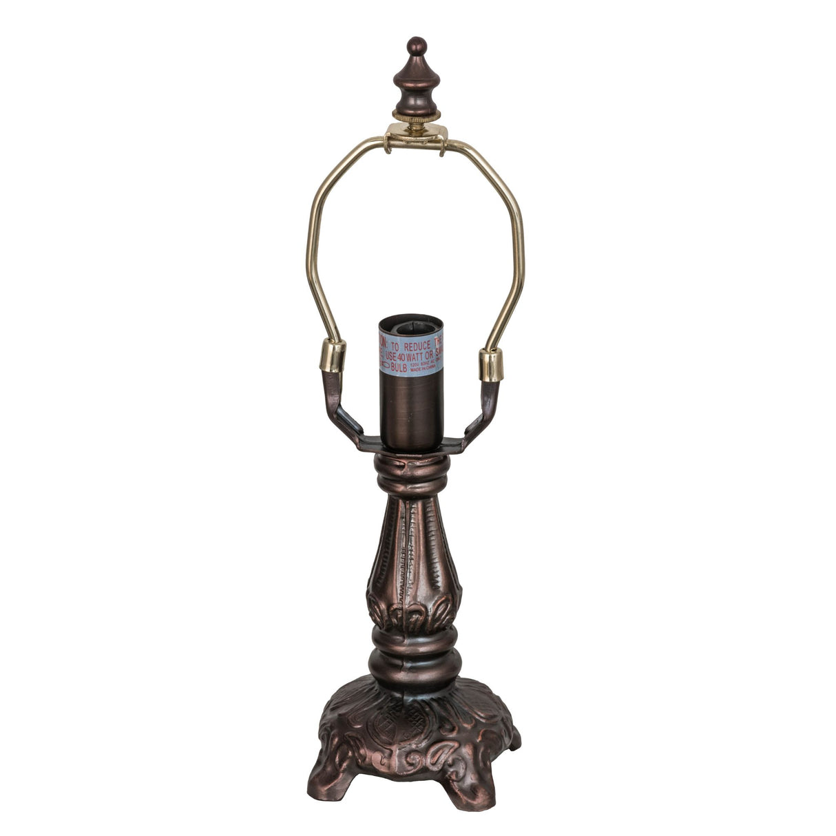 Side view of the Mini Footed Table Base showcasing intricate details.