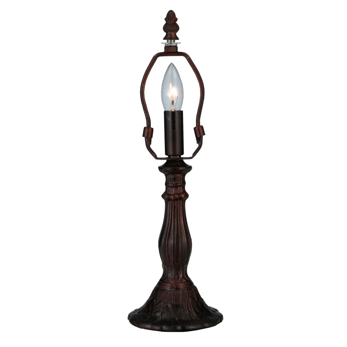 Mini Lily table base in Mahogany Bronze - Front view
