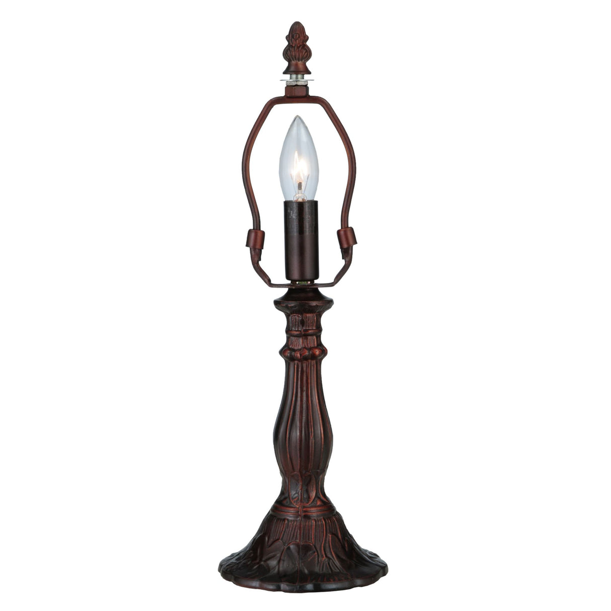 Mini Lily table base in Mahogany Bronze - Side view