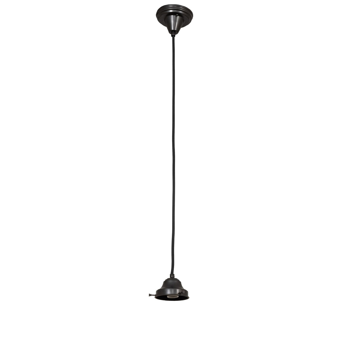 Revival Schoolhouse Deco Cone Globe Mini Pendant with extended black cord