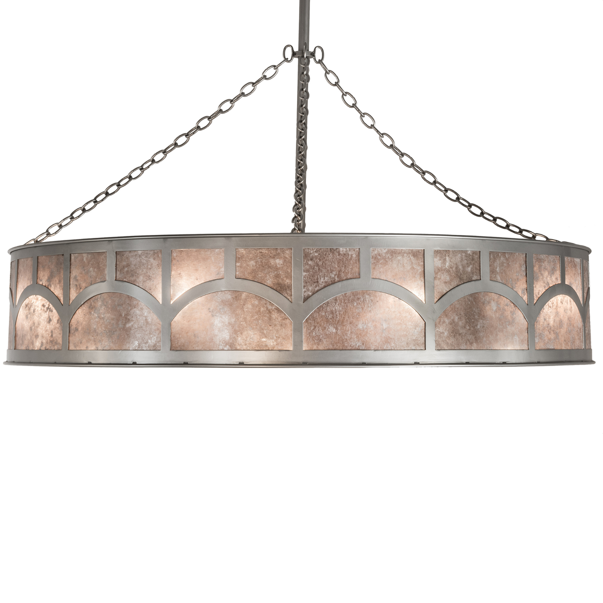 Side lit view of Chandel-Air showing silver mica glow and patterned trim.