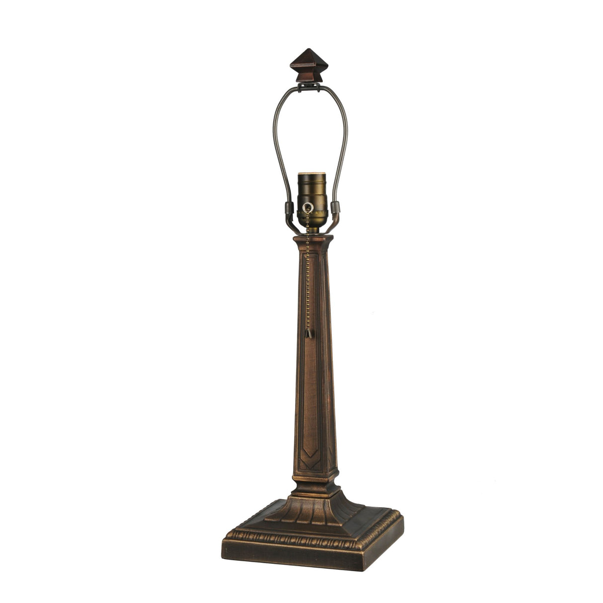 13.5" Mission table base with Mahogany Bronze and Craftsman Brown finishes.