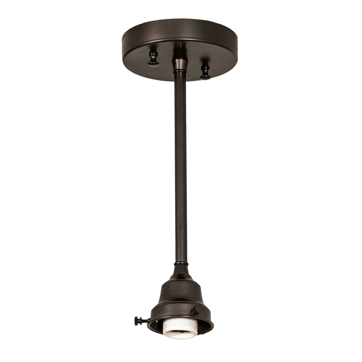 Unassembled view of the Moravian Star pendant showing the socket and frame.