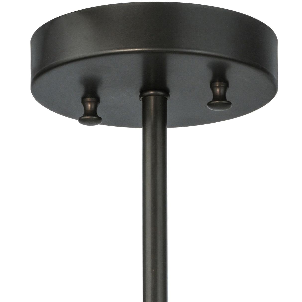 Detailed view of the Moravian Star White Flushmount’s mounting hardware and fixtures.
