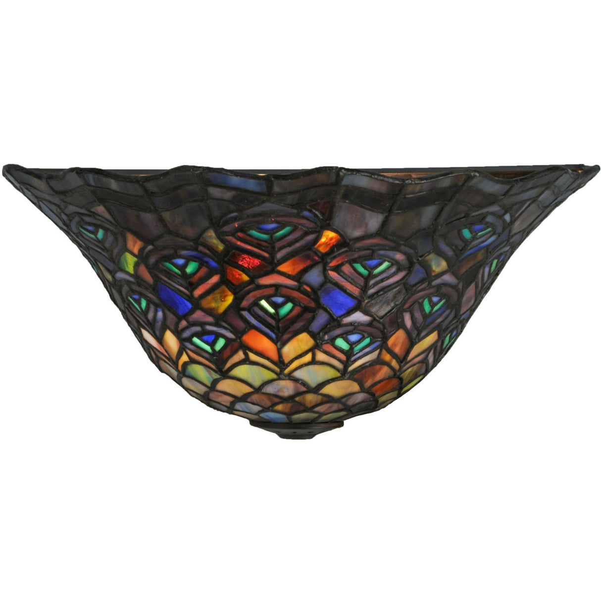 Artistic representation of Peacock Feather Wall Sconce with bold colors.