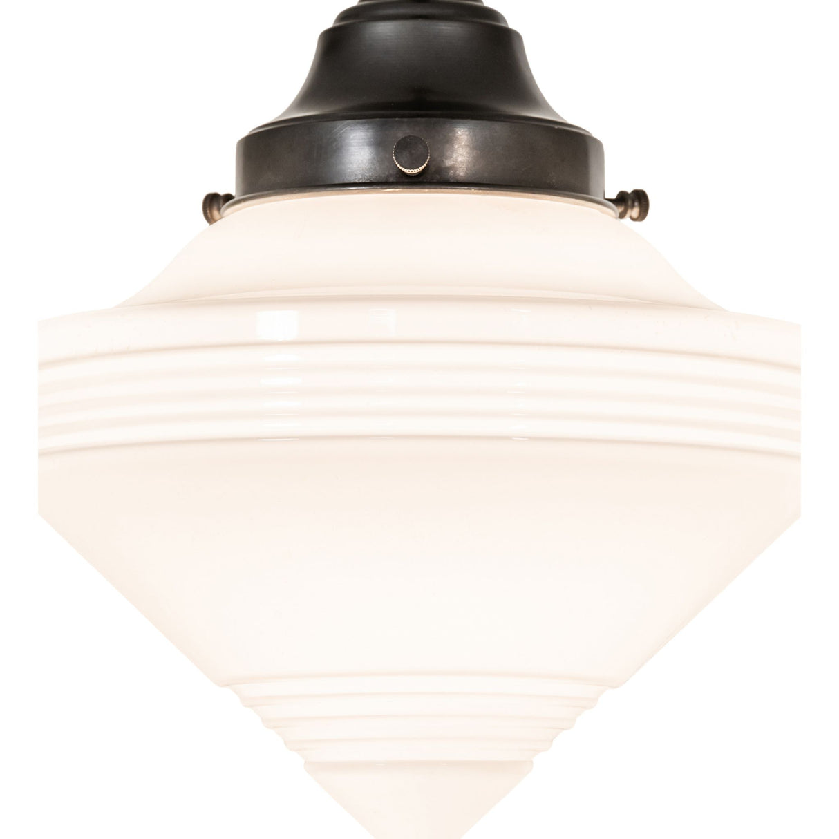 Revival Schoolhouse Deco Cone Globe Mini Pendant with intricate cone shade design