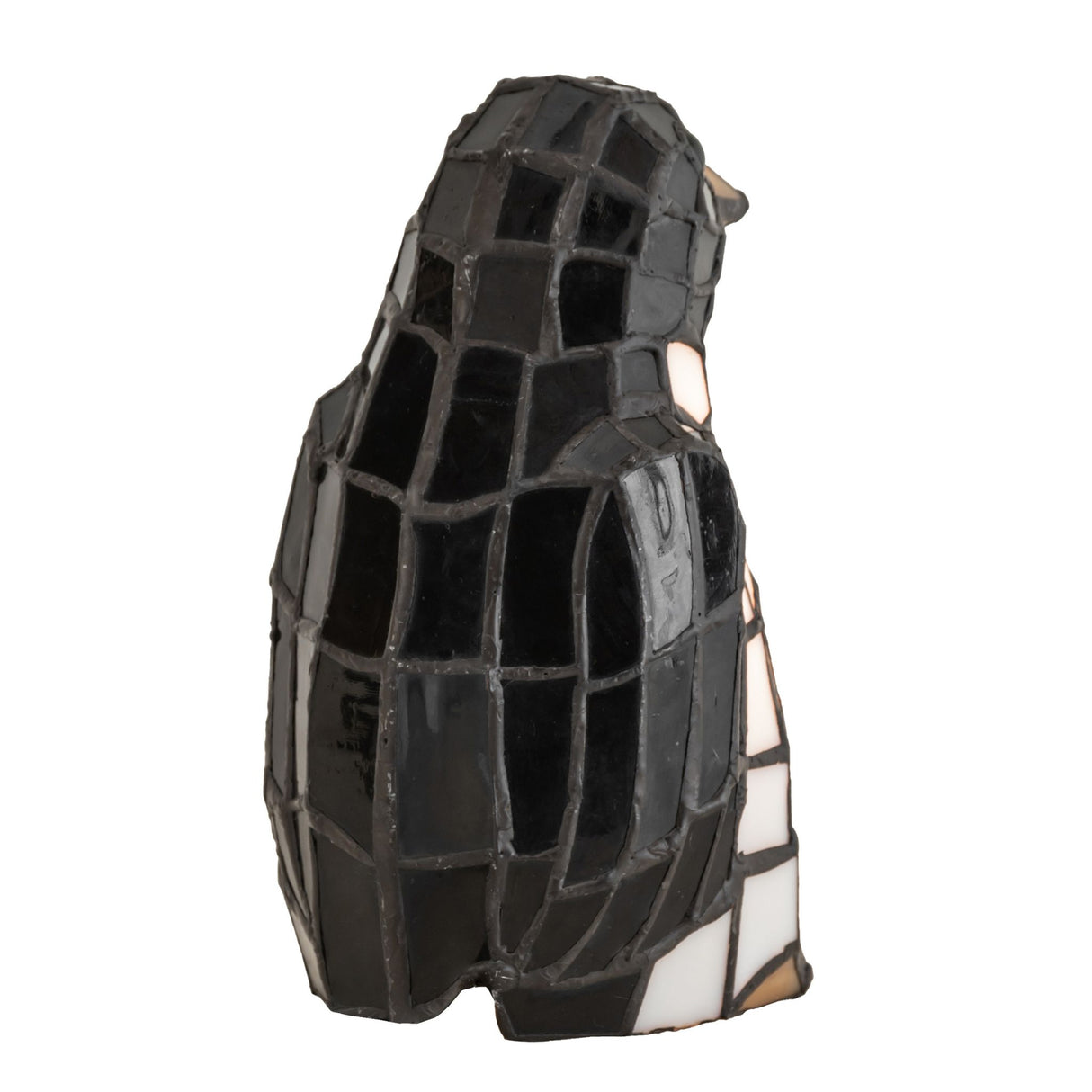 Back profile of penguin lamp design.