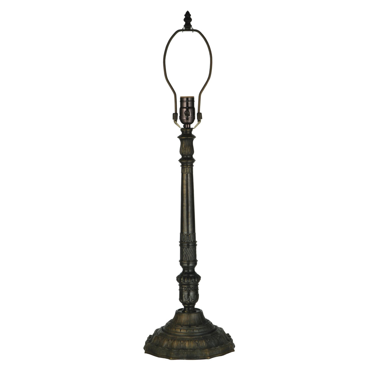 Pillar table base featuring a classic design with a Mahogany Bronze finish.