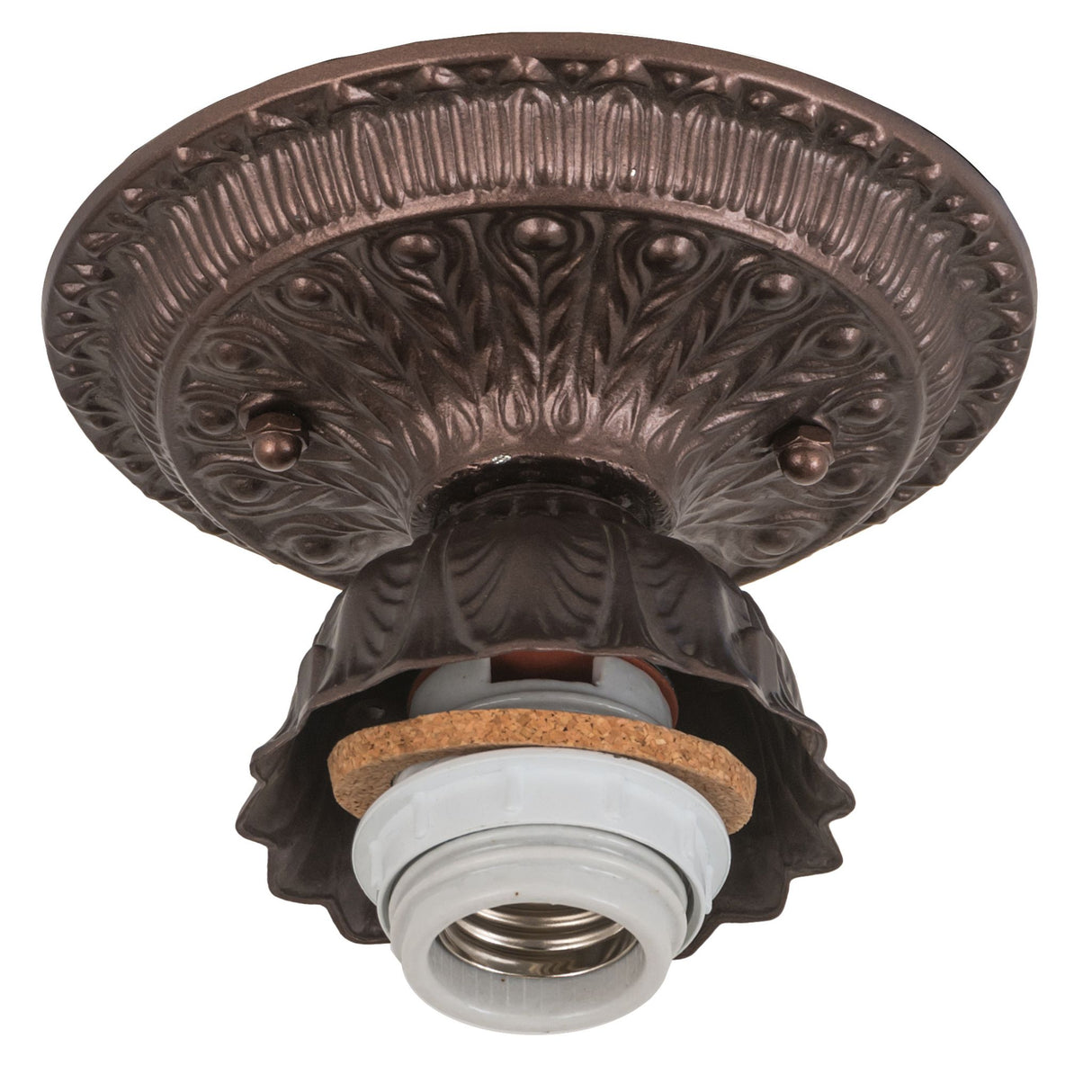 View of the base showcasing the bronze mount design.