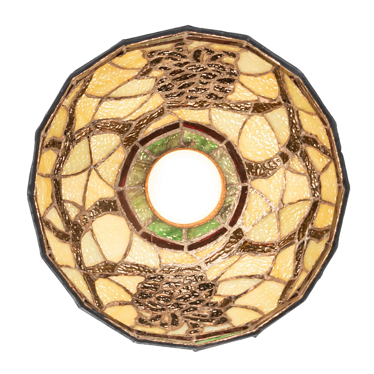 Top view of the 8-inch Pinecone Flushmount showing its intricate design.
