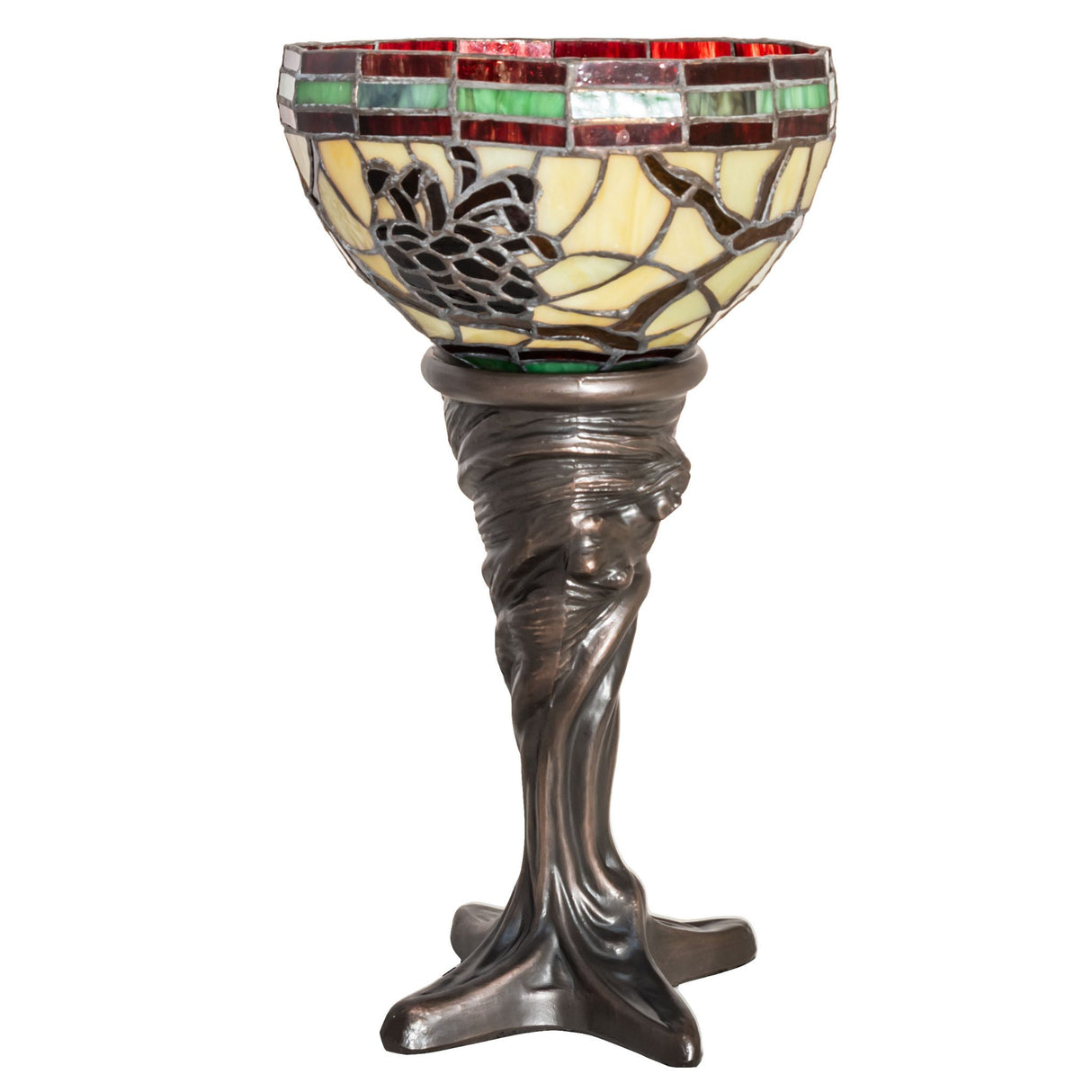 Pinecone Mini Lamp with unlit shade of craftsmanship and nature-inspired aesthetics.