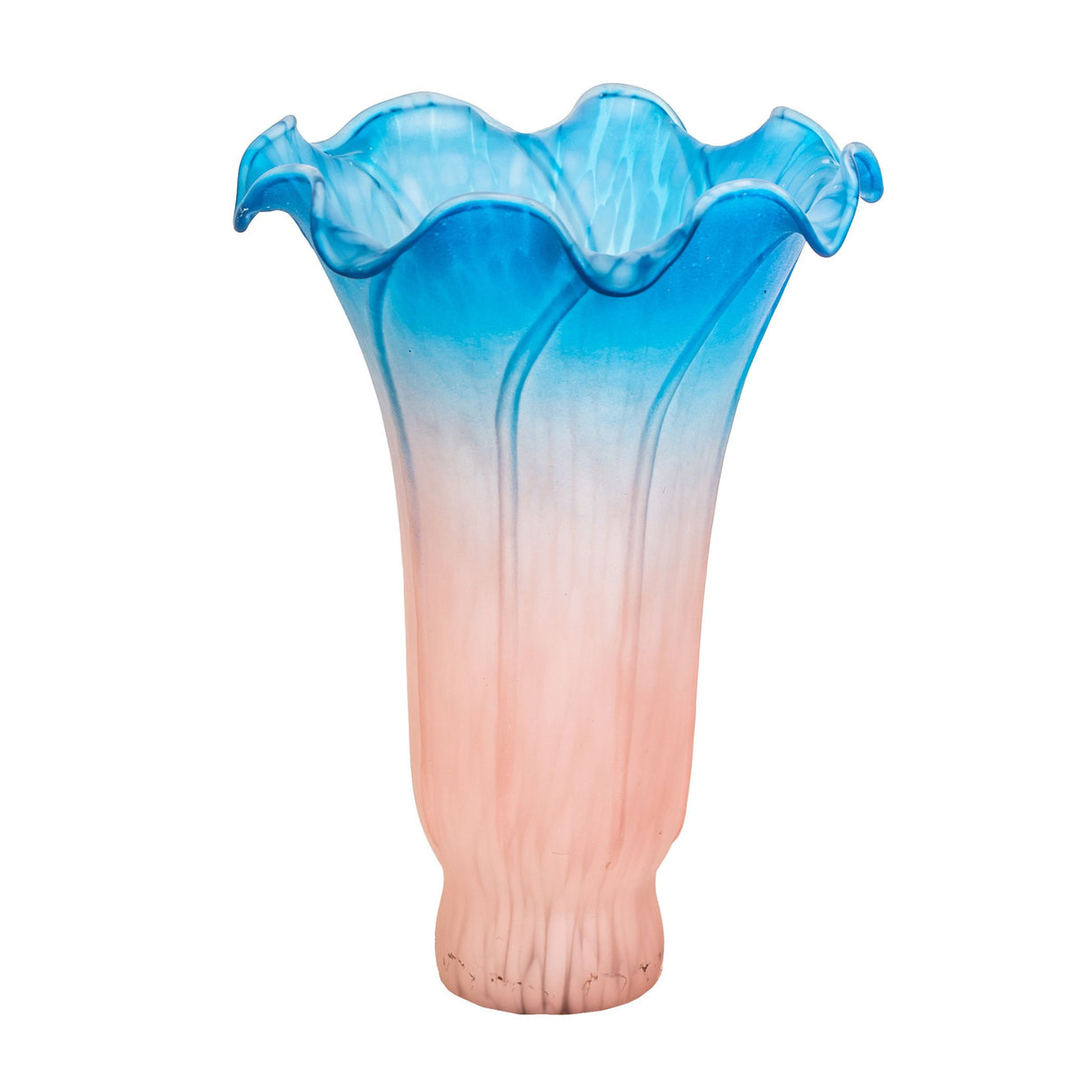 Unlit Pink and Blue Pond Lily shade with a vibrant blue-to-pink color transition.