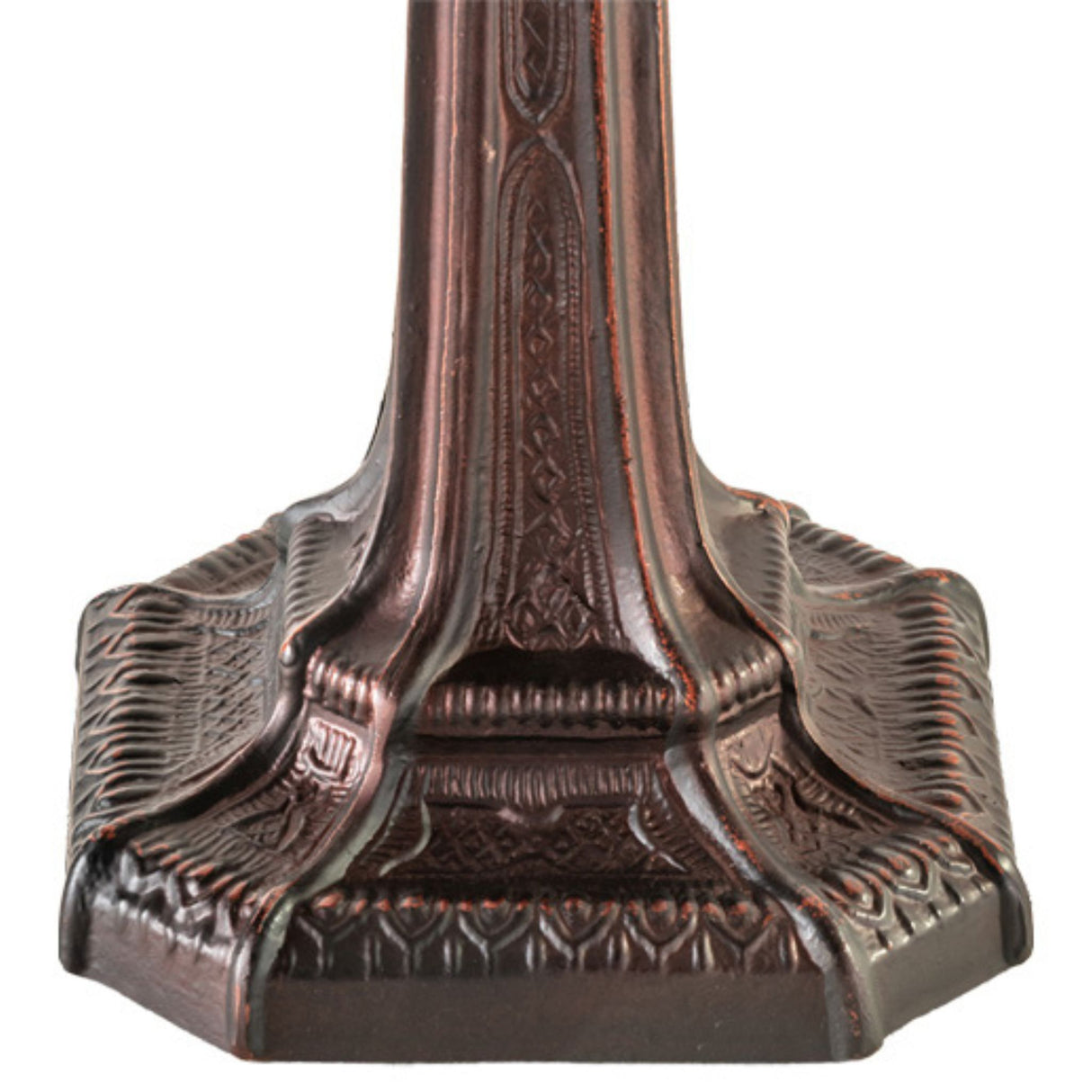 Prairie Corn lamp base with bronze finish, showcasing detailed craftsmanship and a sleek design.