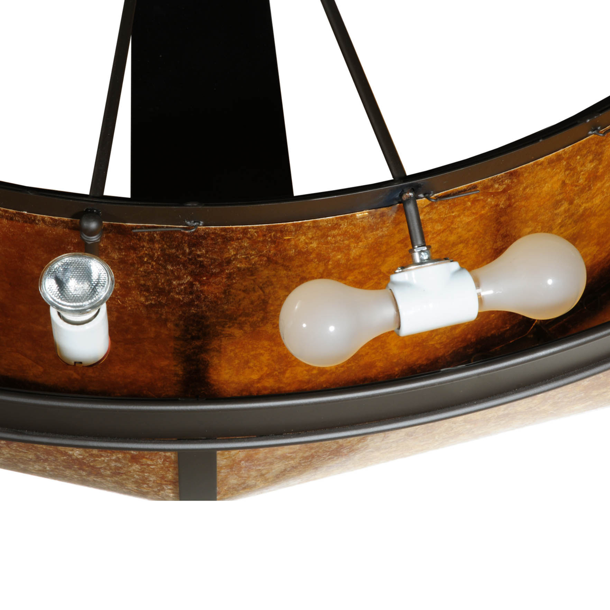 Close-up of socket and bulb detail inside the fixture.