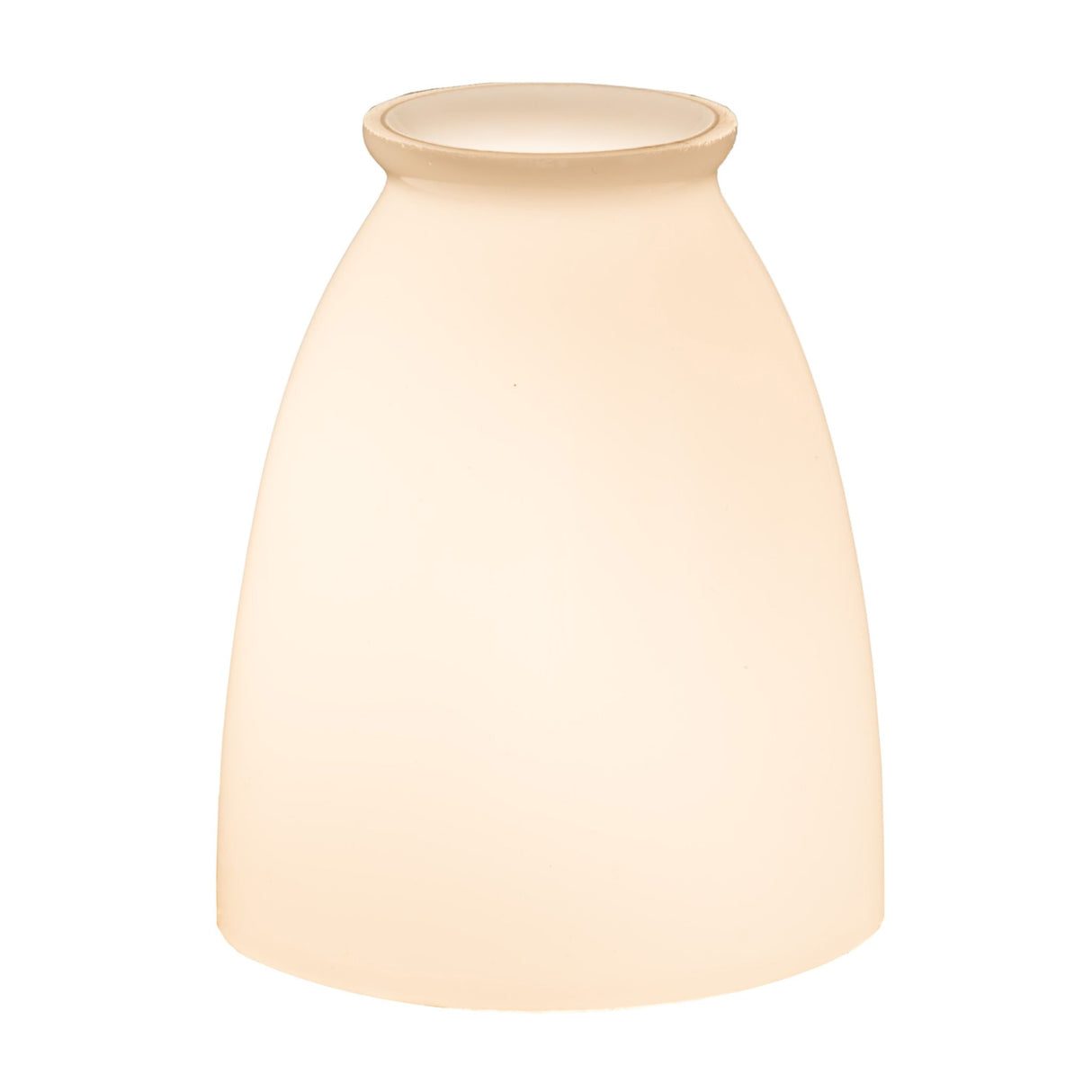 Creamy white Revival Goblet glass shade with soft illumination.