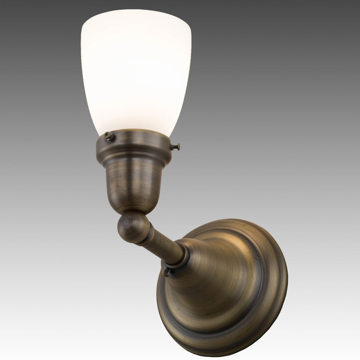 Angled perspective of the Revival Oyster Bay Goblet Wall Sconce with its elegant glass goblet.