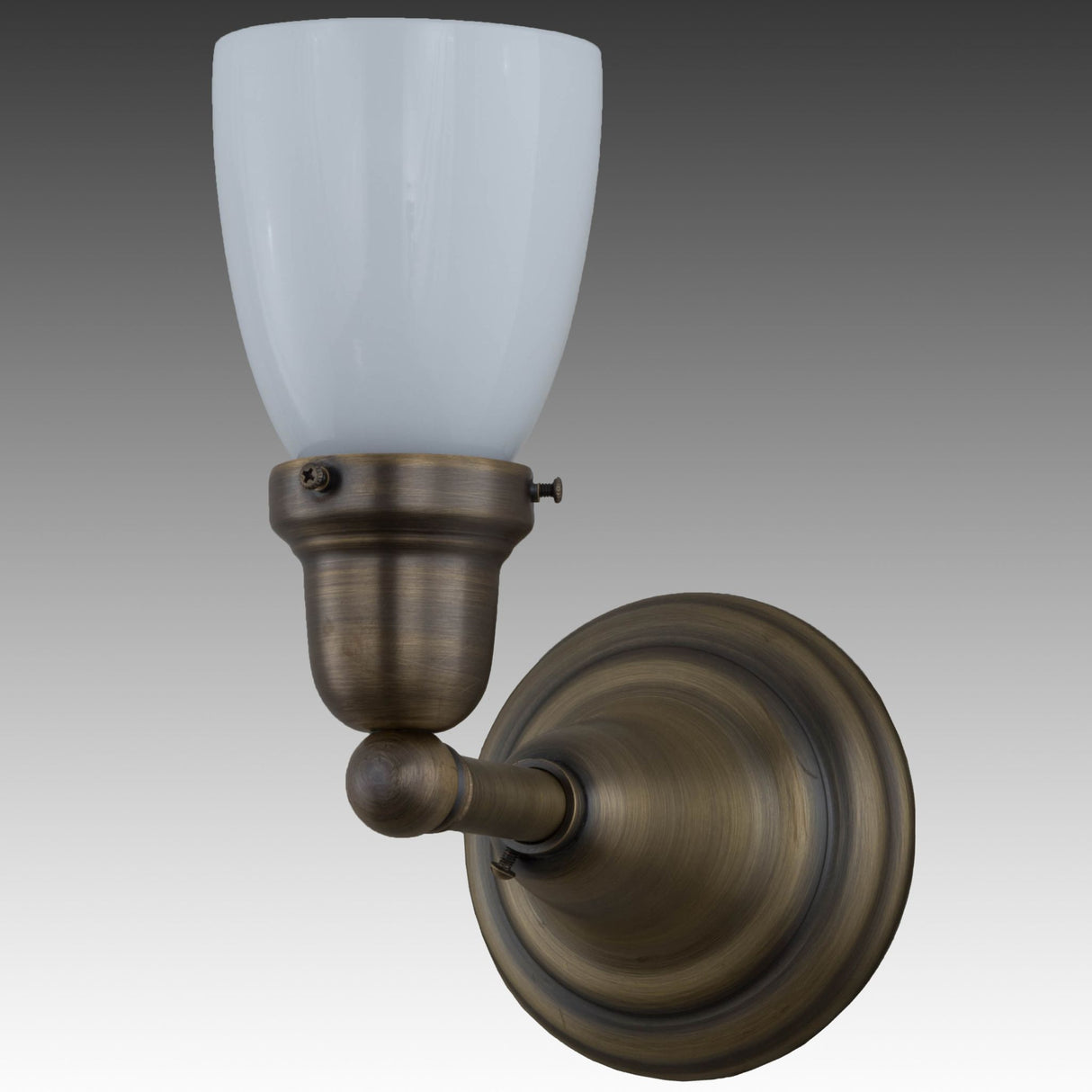 Unlit view of the Wall Sconce showcasing its elegant antique brass details.