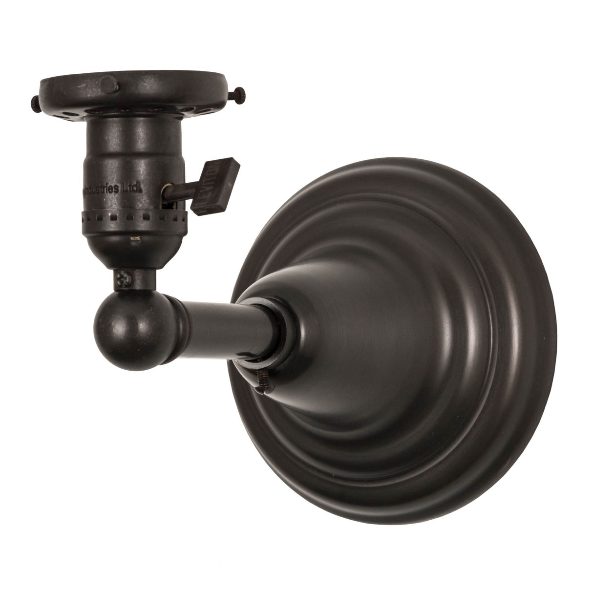 Craftsman Brown wall sconce with a paddle switch and 3.25-inch fitter.