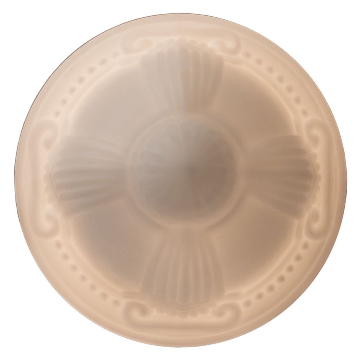 Bottom view of Revival Schoolhouse Colonnade Globe Pendant.