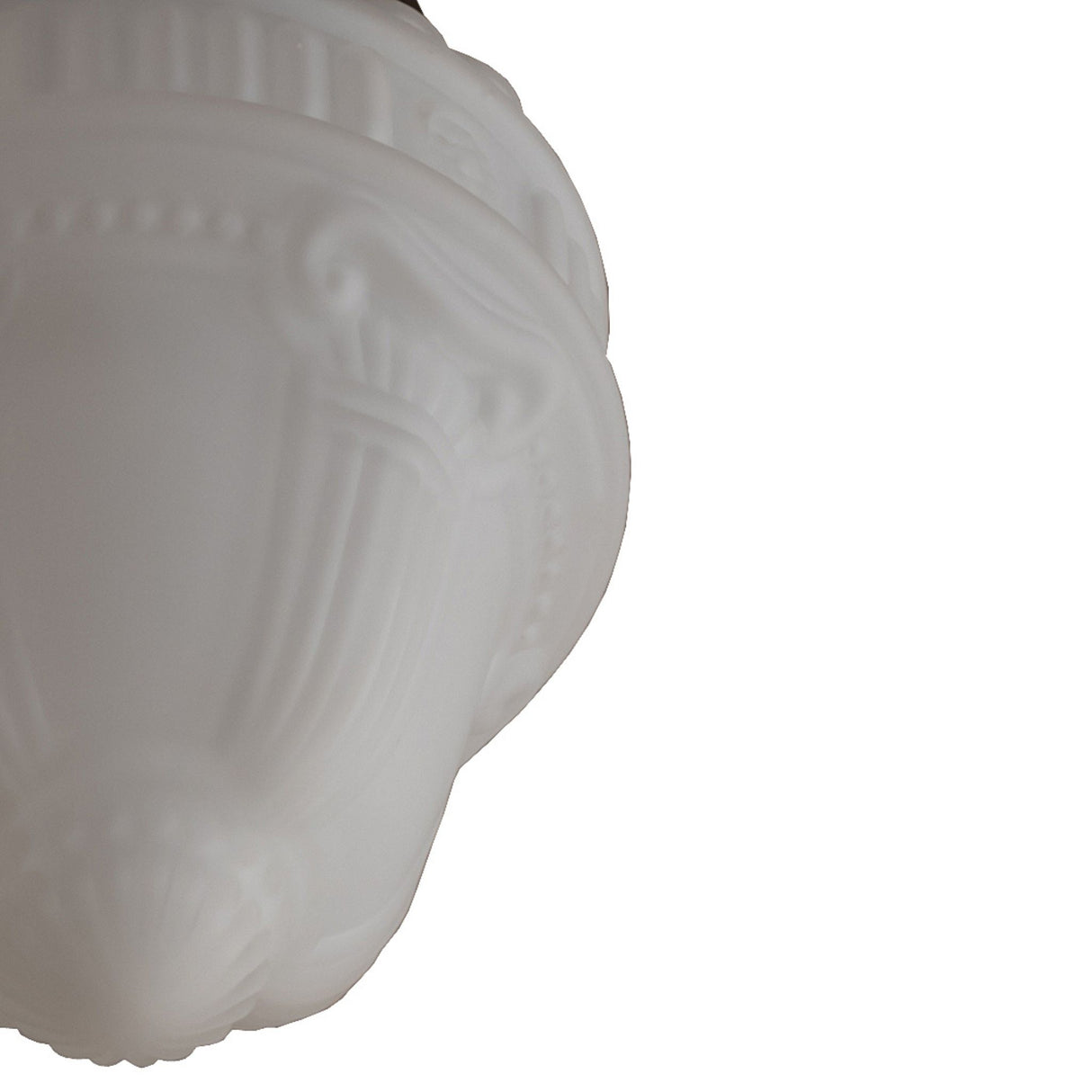 Lower side close-up of Colonnade Globe Pendant shade.