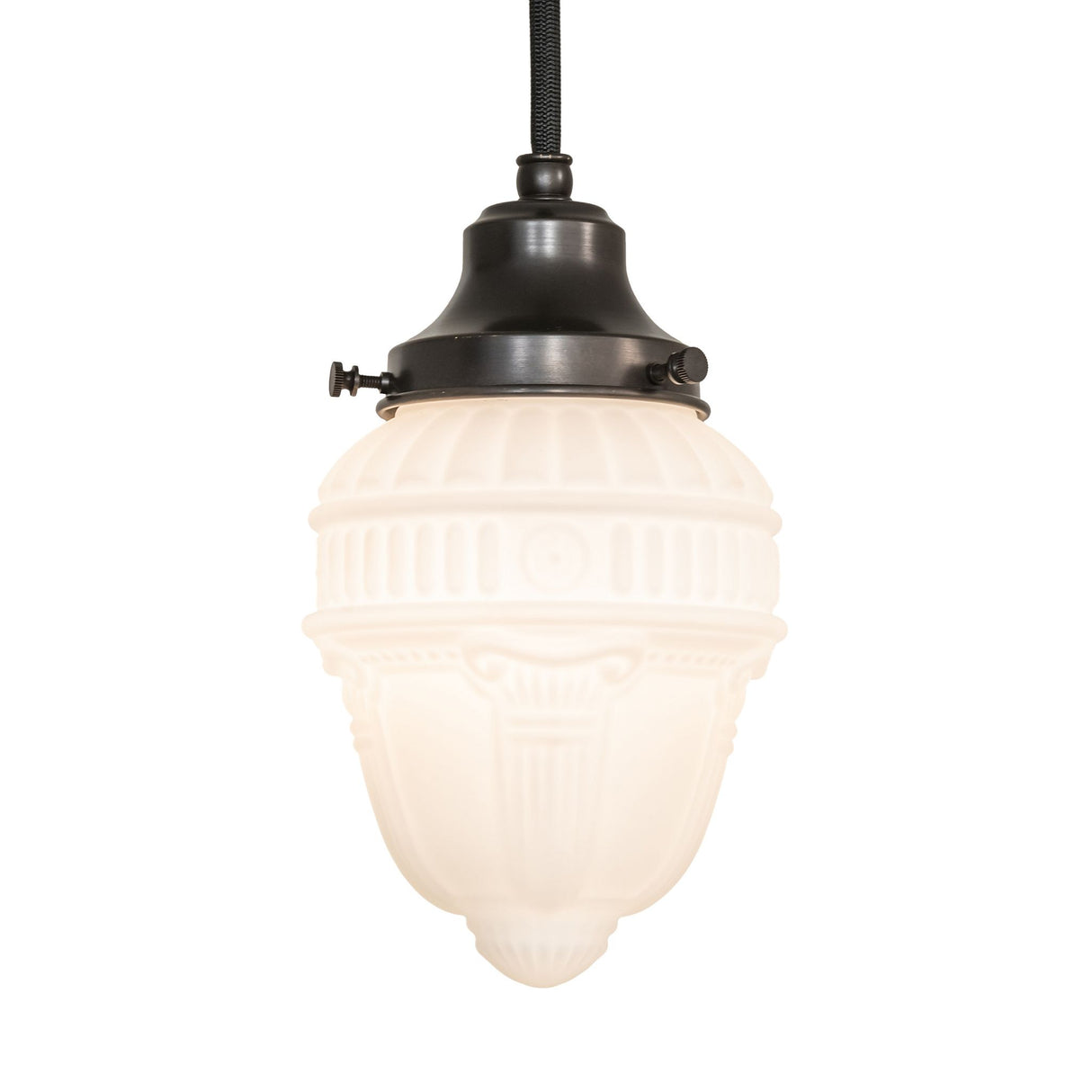 Front view of Revival Schoolhouse Colonnade Mini Pendant.