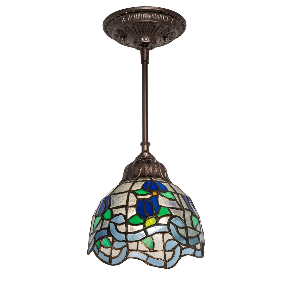 Roseborder Mini Pendant in hanging position.