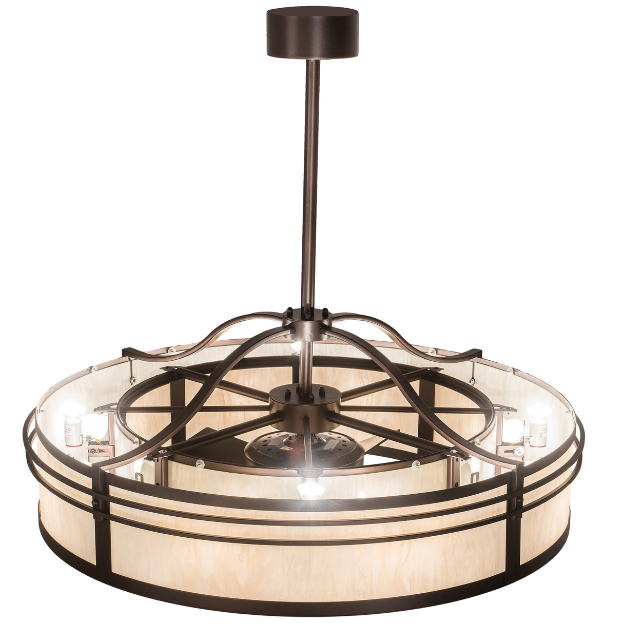 Full top view showing curved arms and symmetrical design.