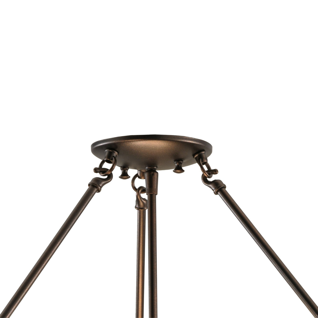 Closeup of canopy detail on 22-inch semi-flush mount.