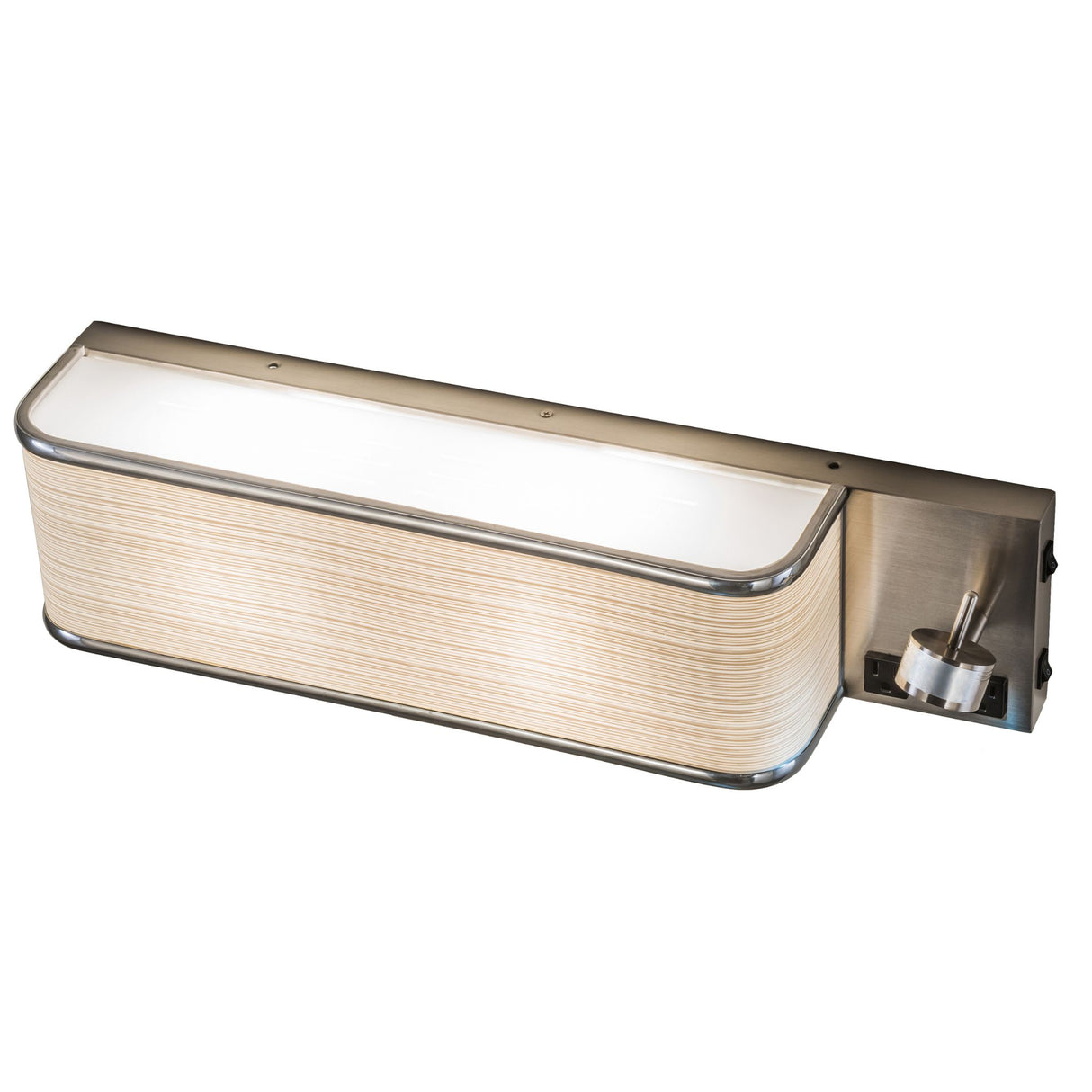 24" Finley Wall Sconce - Modern Brushed Nickel with Spotlight