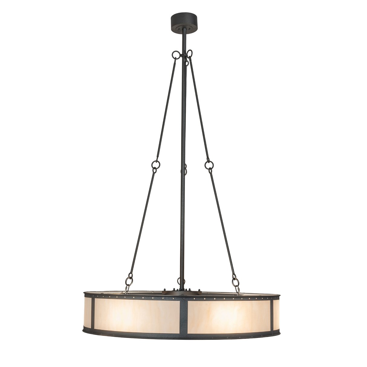 Front view showing clean geometric design and warm Idalight panels.