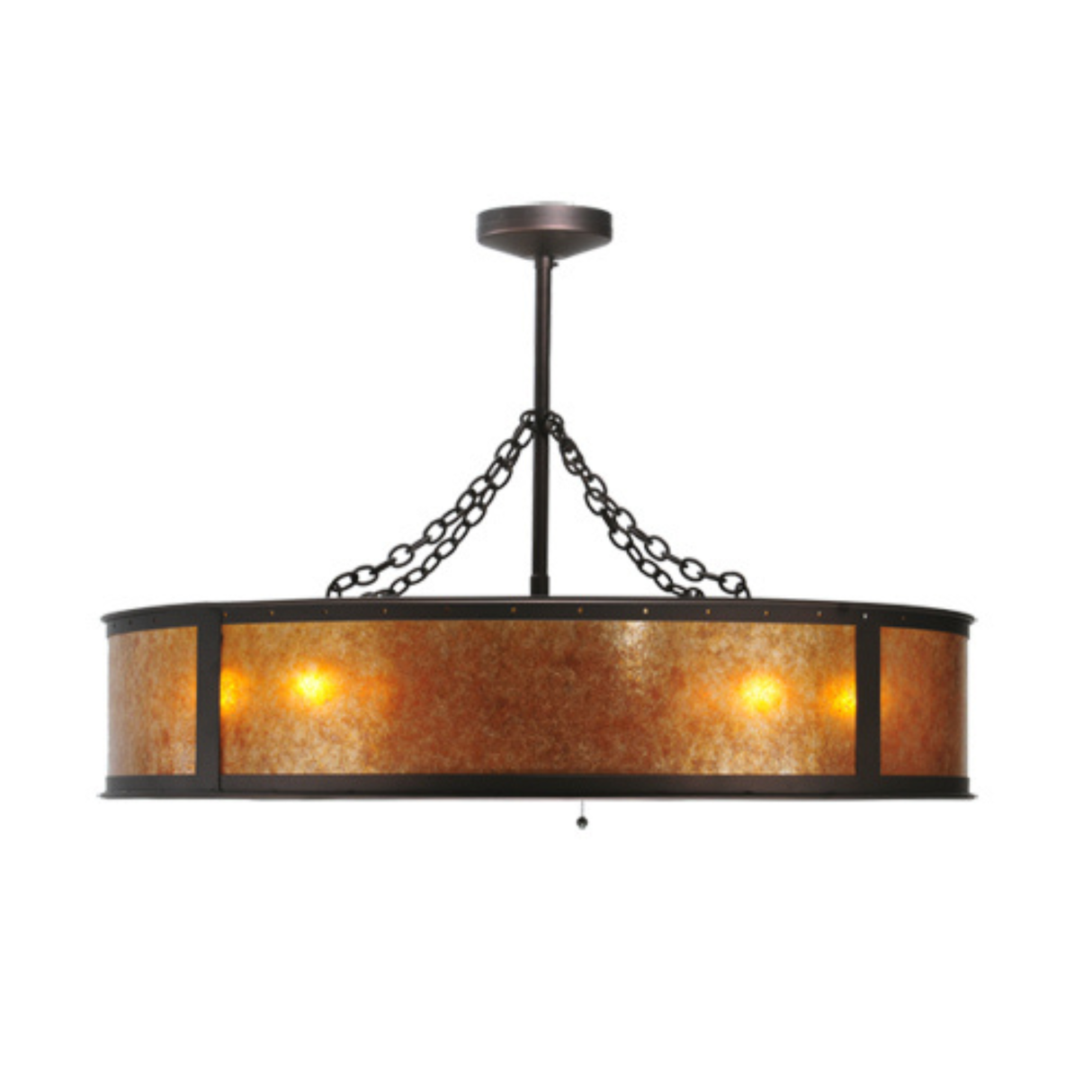 Side view of Smythe Craftsman Chandel-Air with oil rubbed bronze frame.