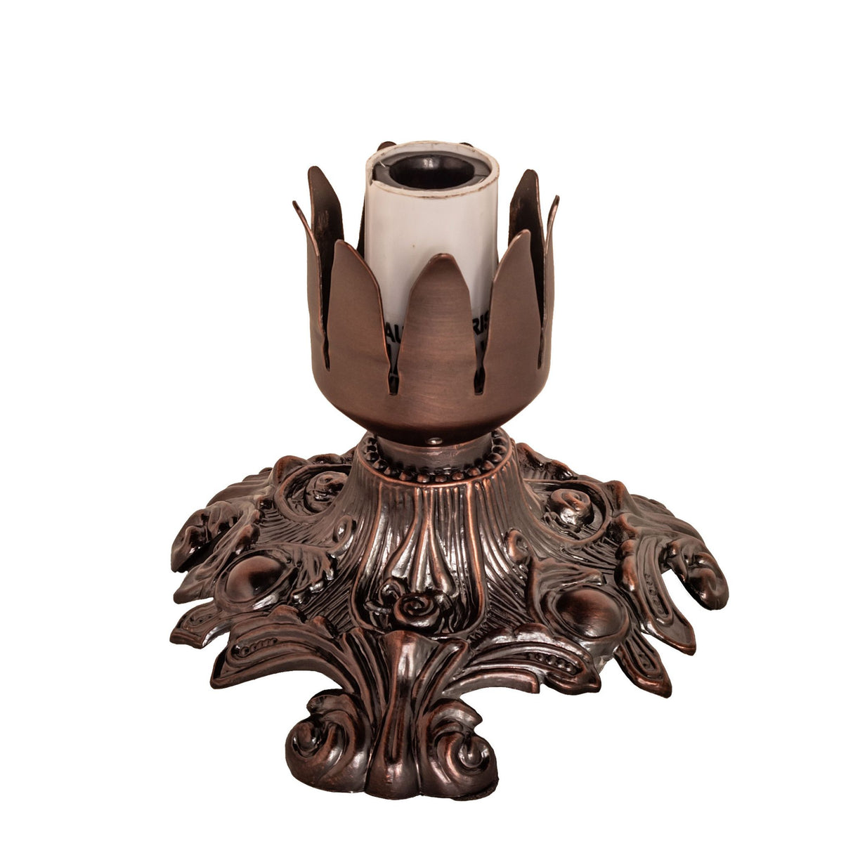 8-inch pond lily accent lamp base without the stained glass shade attached.