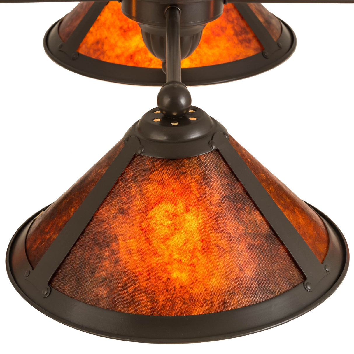 Close-up view of the Sutter 4 Light Flushmount, highlighting the detailed shade texture.