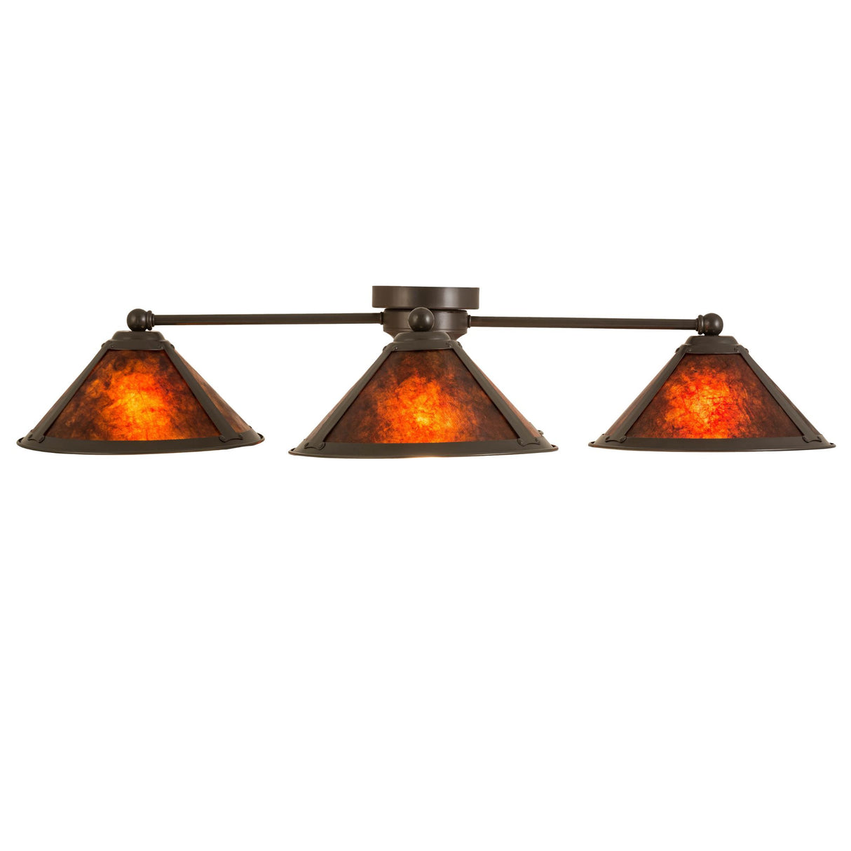 Side view of the Sutter 4 Light Flushmount, showcasing its symmetrical design.