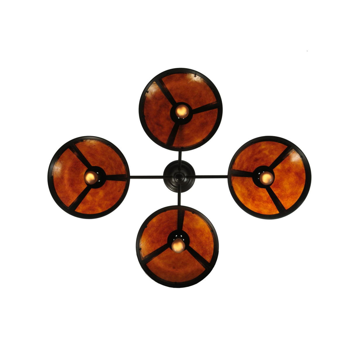 Overhead view of the Sutter 4 Light Flushmount showcasing its symmetrical design.