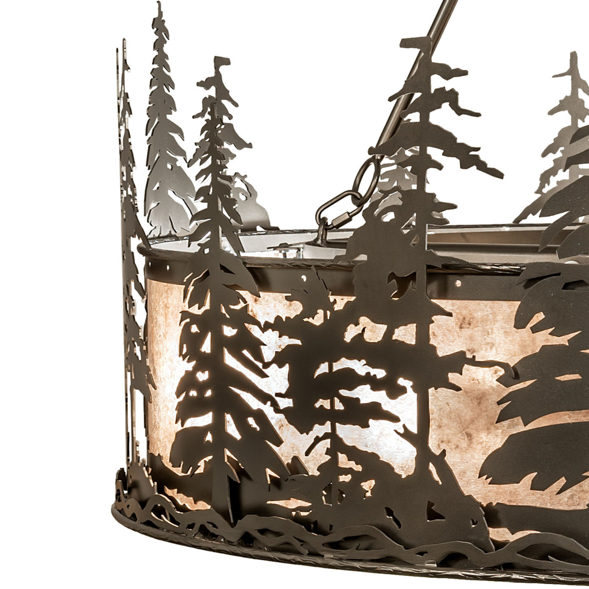 Top section showing canopy, chains, and support rods of Tall Pines Chandel-Air.