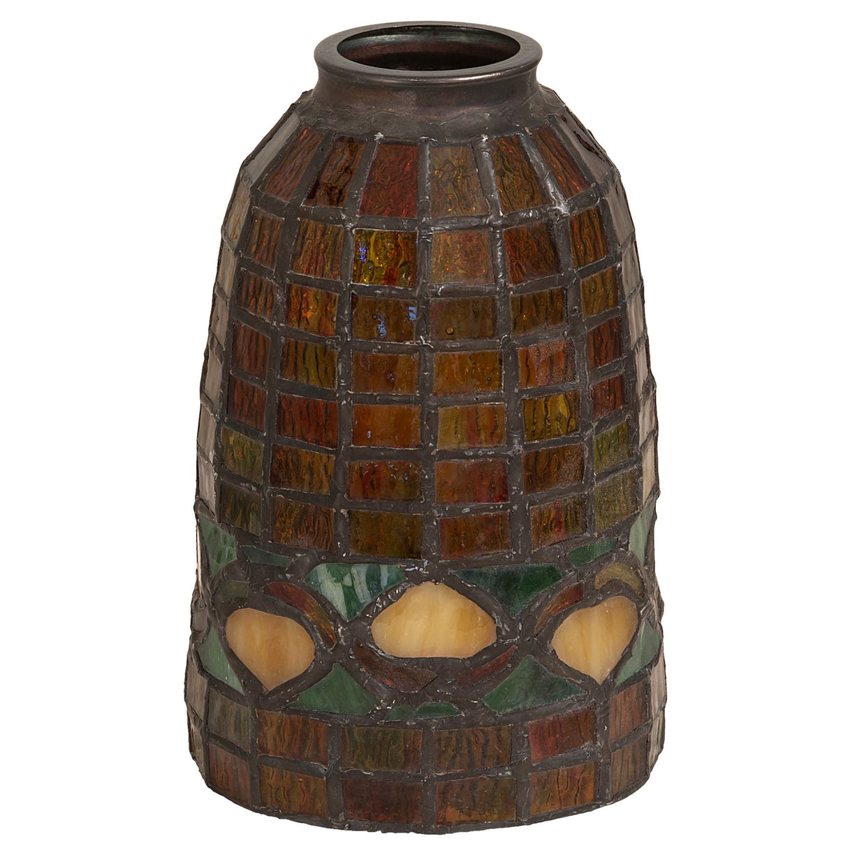 Side profile of 4.5-inch Tiffany Acorn shade design.