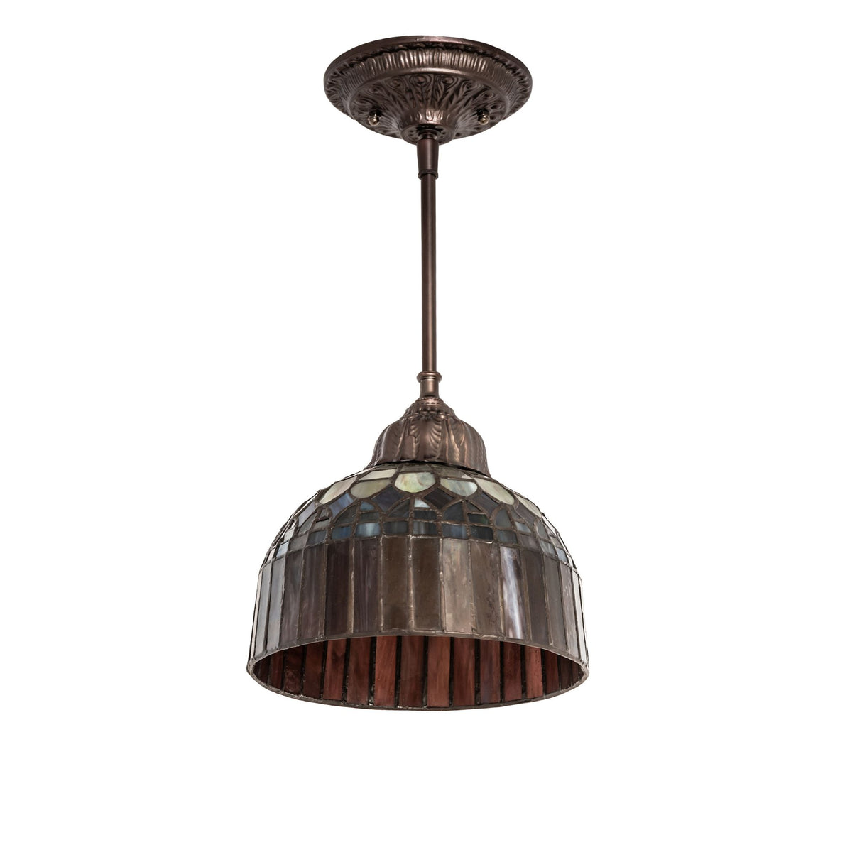 Unlit view of Tiffany Candice Mini Pendant showcasing intricate glasswork.