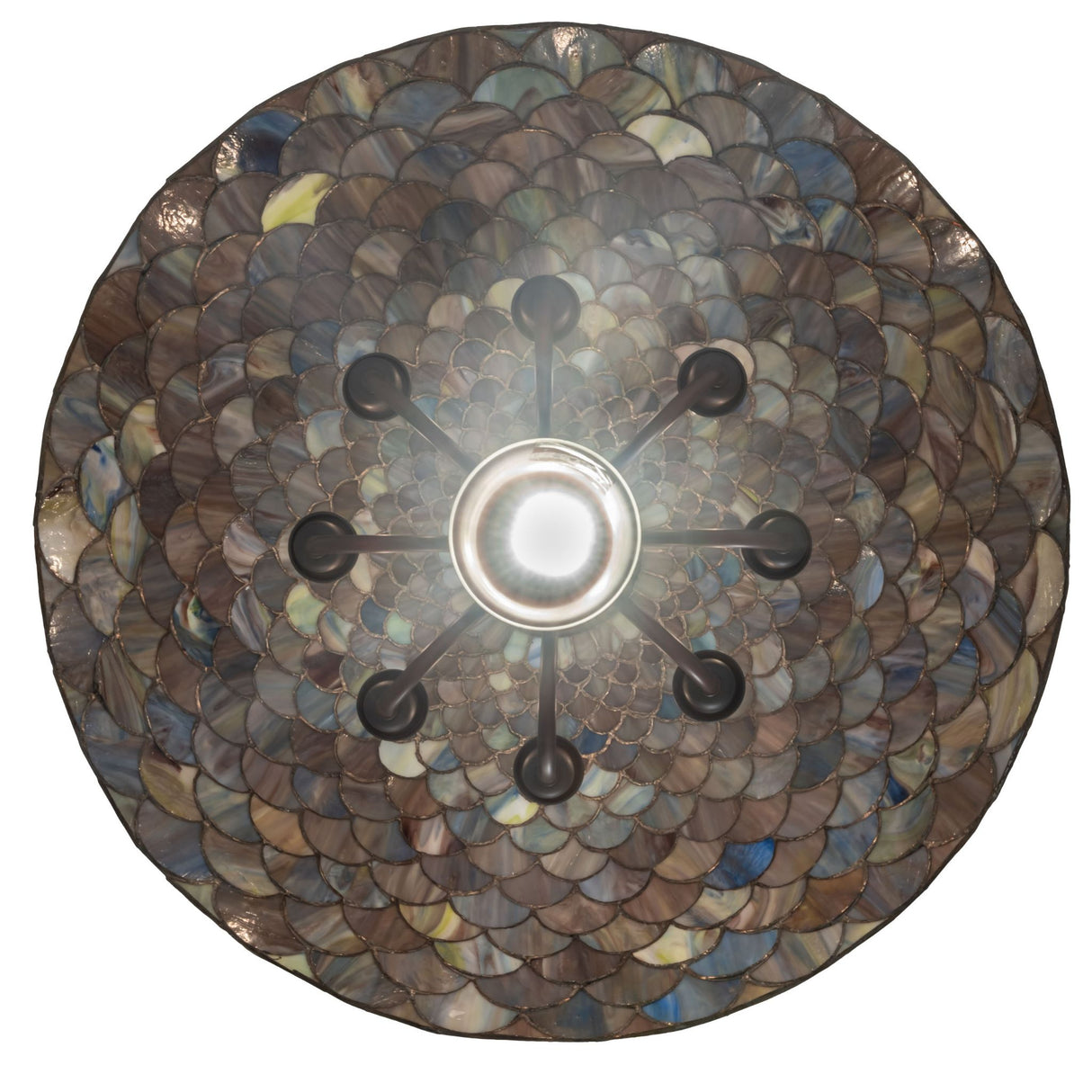 Top perspective of the Tiffany Fishscale Pendant.