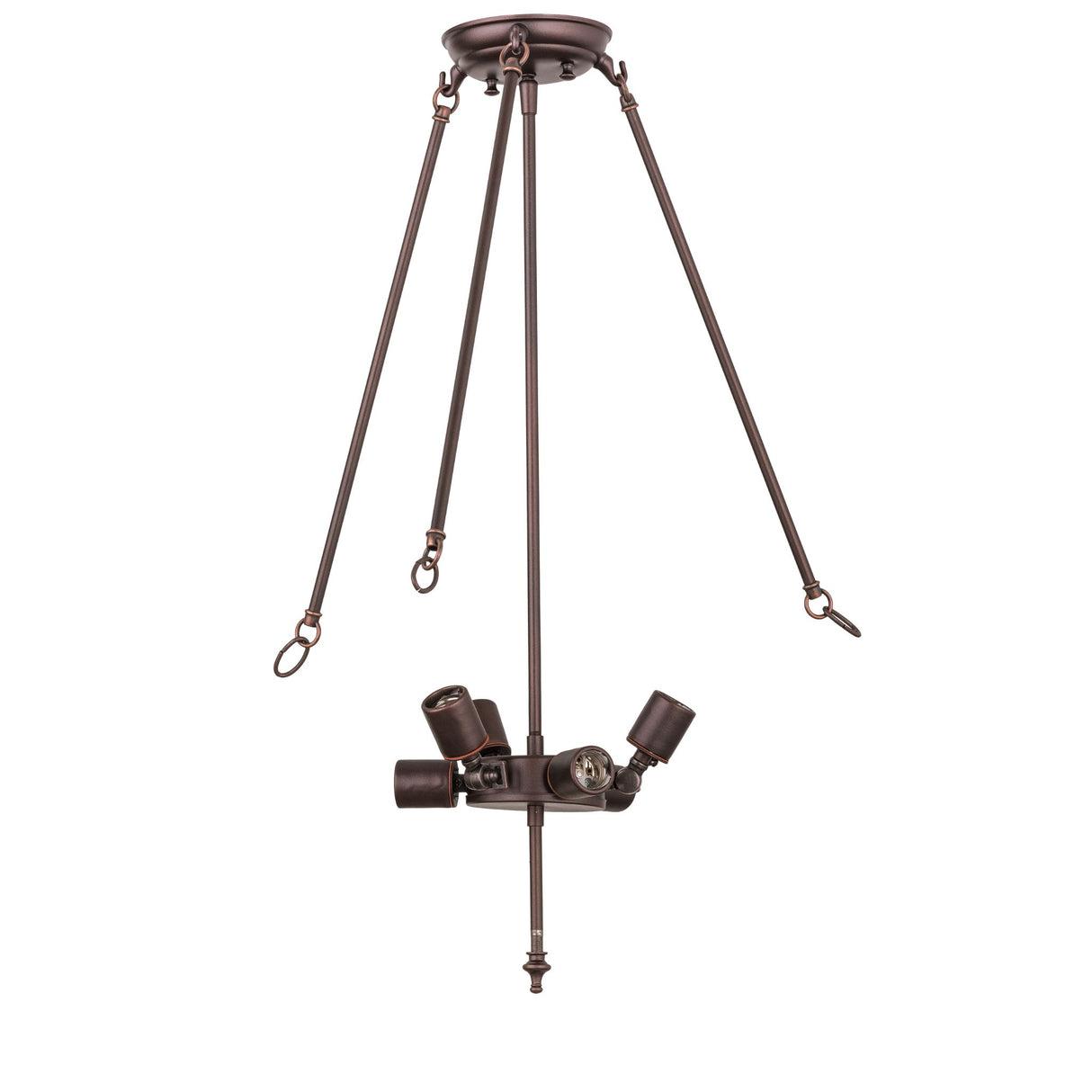 Complete view of the Tiffany ishscale Semi-Flushmount suspended from the ceiling.