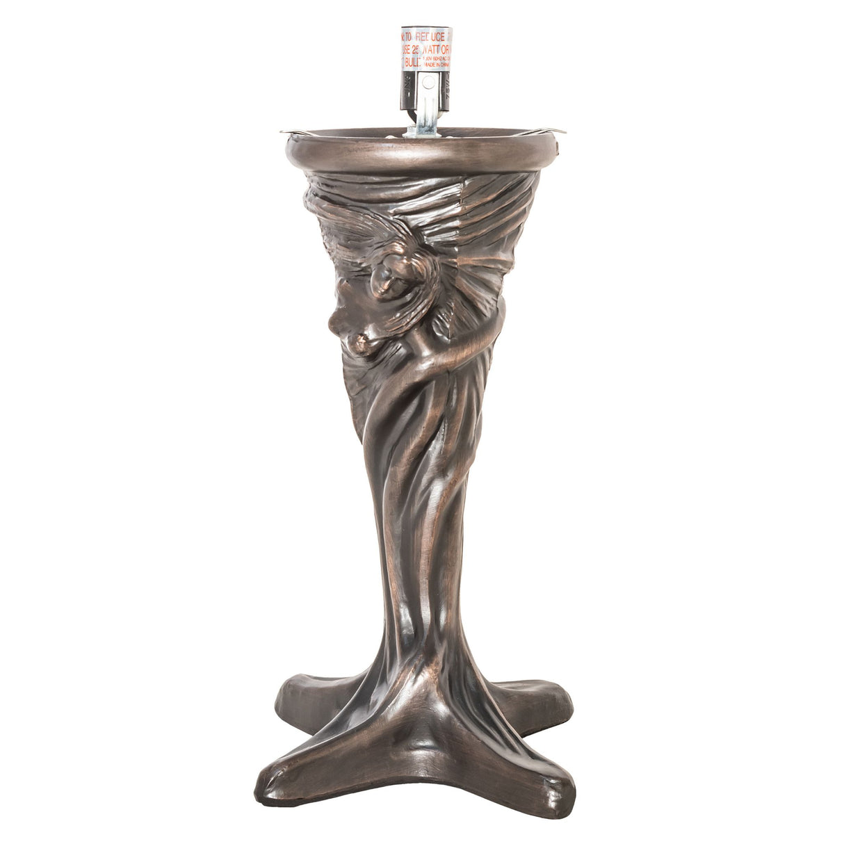 Elegant sculpted base of the dragonfly mini lamp.