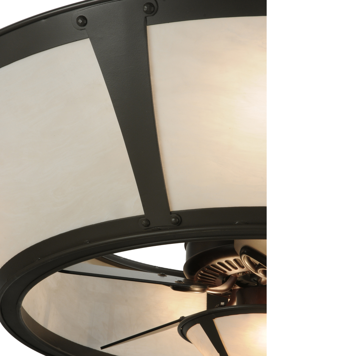 Close-up of the glowing Fleshtone Idalight panels and metal trim.