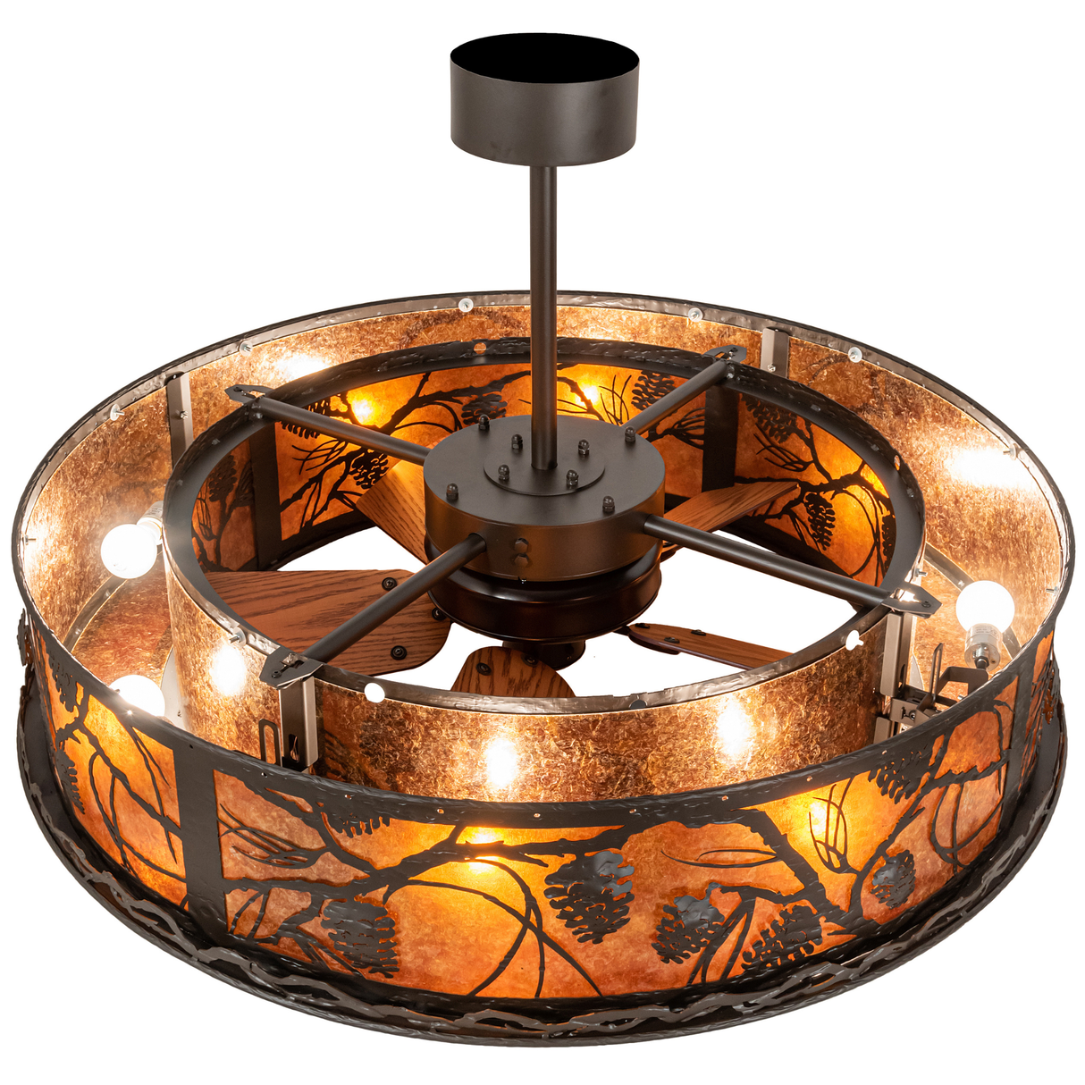 Overhead view of Whispering Pines Chandel-Air with visible fan and light layout.