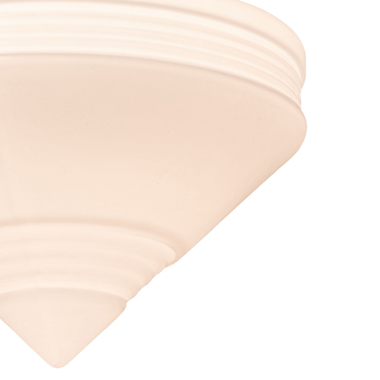 Decorative cone-shaped shade detached from the pendant light fixture.