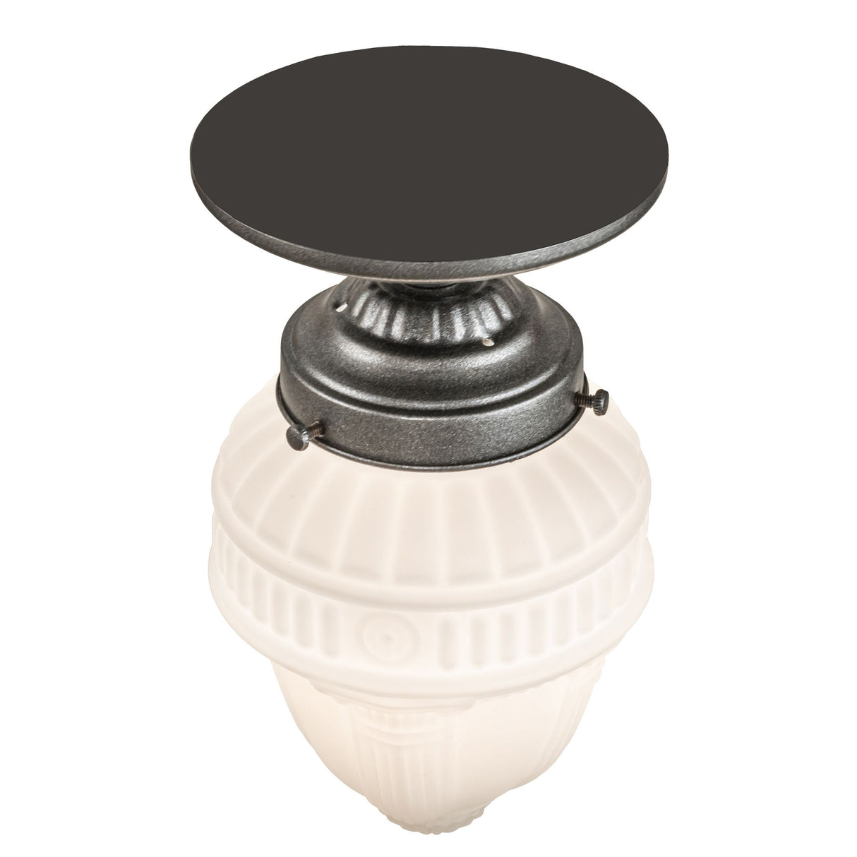 Top view of the Colonnade semi-flushmount's unique design.